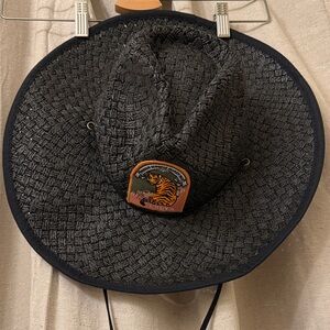 Anthropologie x THEFREYABRAND  Woven Hat with Tiger Patch size small/medium